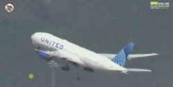 video-mostra-momento-que-pneu-de-aviao-da-united-airlines-cai-durante-decolagem 